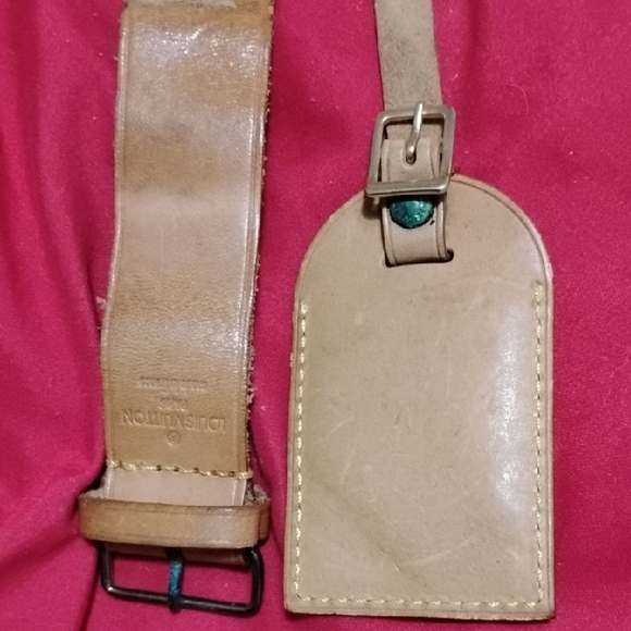 LOUIS VUITTON 3 PIECE SET, VACHETTA, STRAP & POIGNANT TAN LEATHER SET! 💕EUC - Picture 8 of 9